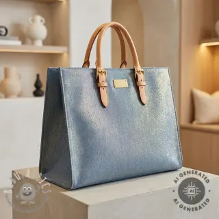 JEANS DENIM Metallic blue gold