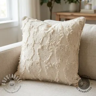 Tessuto di cotone con lino JACQUARD RUFFLE
