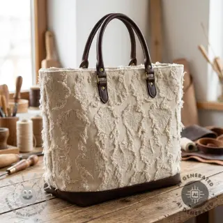 Tessuto di cotone con lino JACQUARD RUFFLE
