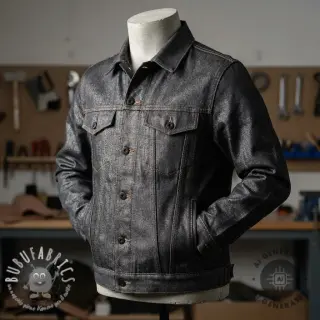JEANS DENIM Metallic black silver