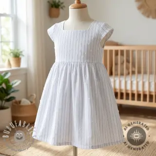 Tessuto di cotone EMBROIDERY Flowstripe