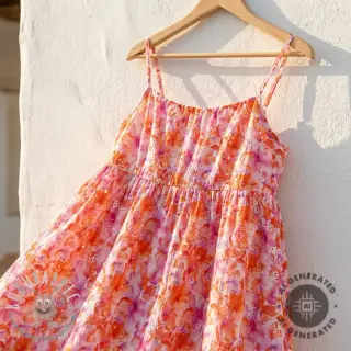 Tessuto di cotone EMBROIDERY Viola peach digital print