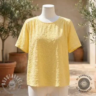 Tessuto di cotone SMOGGED EMBROIDERY yellow