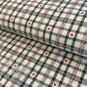 Tessuto decorativo jacquard Villars ecru vert
