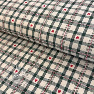 Tessuto decorativo jacquard Villars ecru vert