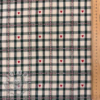 Tessuto decorativo jacquard Villars ecru vert