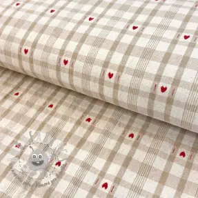 Tessuto decorativo jacquard Ollon ficelle rouge
