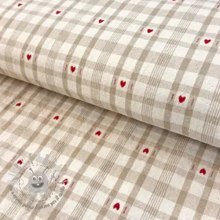 Tessuto decorativo jacquard Ollon ficelle rouge