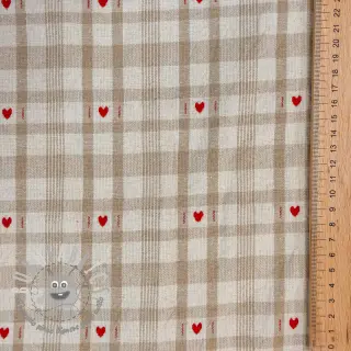 Tessuto decorativo jacquard Ollon ficelle rouge