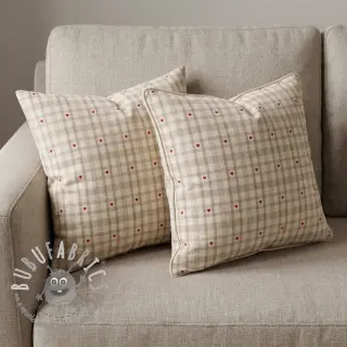 Tessuto decorativo jacquard Ollon ficelle rouge