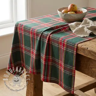Tessuto decorativo Ecossais vert rouge