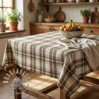 Tessuto decorativo Ecossais ecru vert