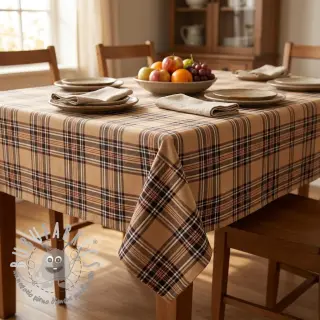 Tessuto decorativo Ecossais beige coffee