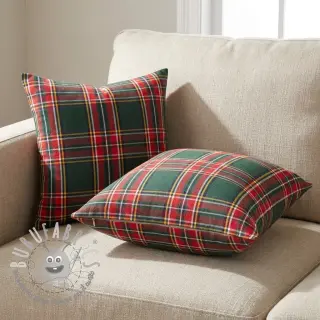 Tessuto decorativo Ecossais vert rouge