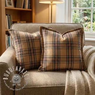 Tessuto decorativo Ecossais beige coffee