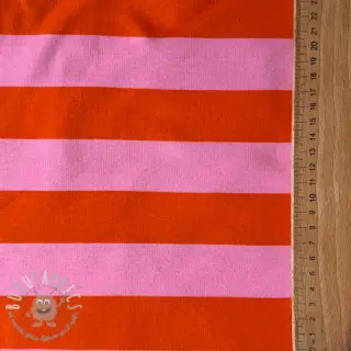 Felpa garzata SOFT Stripes orange