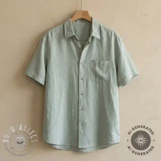 Lino con cotone PLAIN mint