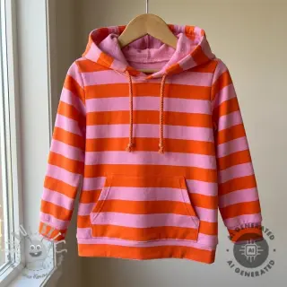 Felpa garzata SOFT Stripes orange