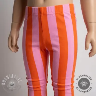 Felpa garzata SOFT Stripes orange
