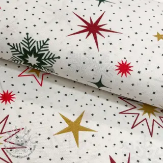 Tessuto decorativo premium Magic star red gold
