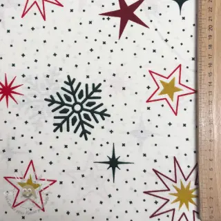 Tessuto decorativo premium Magic star red gold