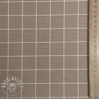 Tessuto decorativo premium Perfect grid lines taupe