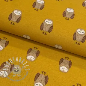 Tessuto decorativo premium Night owl nap yellow