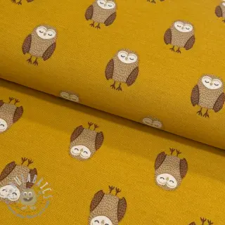 Tessuto decorativo premium Night owl nap yellow