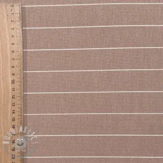 Tessuto decorativo premium Perfect thin lines taupe
