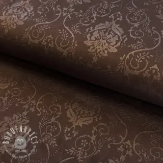 Tessuto scamosciato SCUBA Embossed dark brown