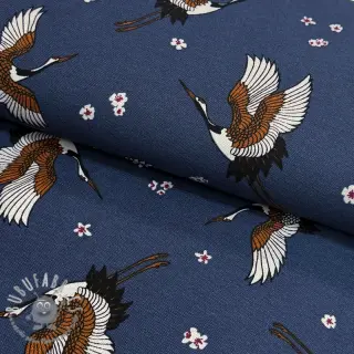 Tessuto decorativo premium Crane blossom sky