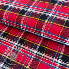 Tessuto di cotone FLANEL YARN DYED BRUSHED CHECK design E