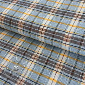 Tessuto di cotone FLANEL YARN DYED BRUSHED CHECK design F