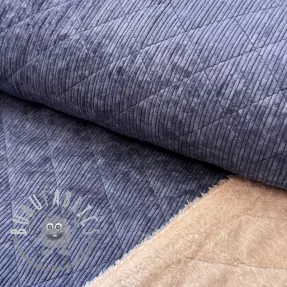 Velluto a coste QUILT navy