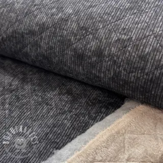 Velluto a coste QUILT black