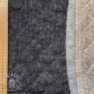 Velluto a coste QUILT black