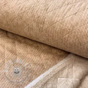 Velluto a coste QUILT taupe