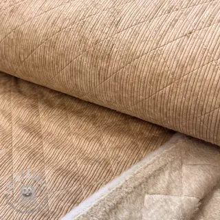 Velluto a coste QUILT taupe