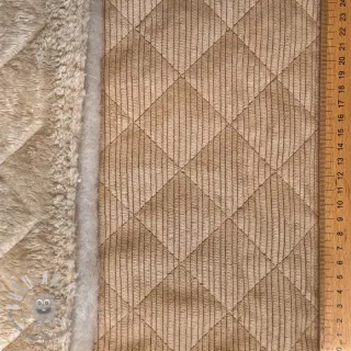 Velluto a coste QUILT taupe