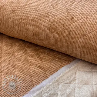 Velluto a coste QUILT light brown