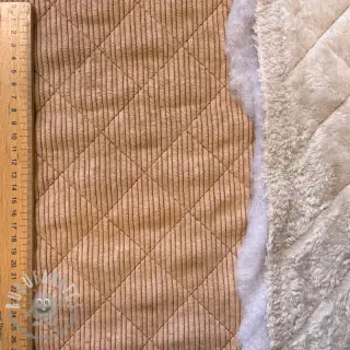 Velluto a coste QUILT light brown