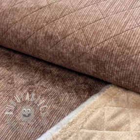 Velluto a coste QUILT brown