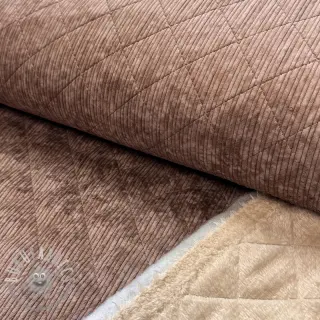 Velluto a coste QUILT brown