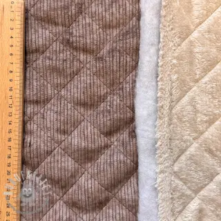 Velluto a coste QUILT brown