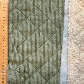 Velluto a coste QUILT khaki