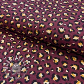Tessuto decorativo premium Leopard animal small wine