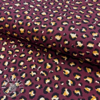 Tessuto decorativo premium Leopard animal small wine