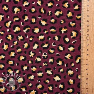 Tessuto decorativo premium Leopard animal small wine