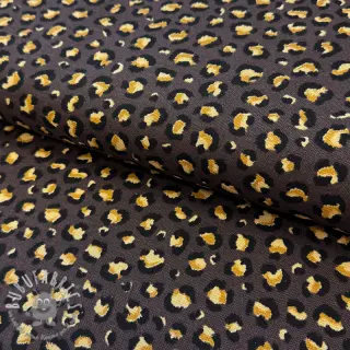 Tessuto decorativo premium Leopard animal small dark brown
