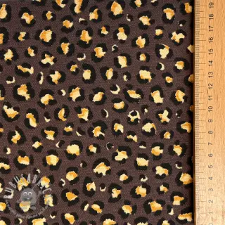 Tessuto decorativo premium Leopard animal small dark brown
